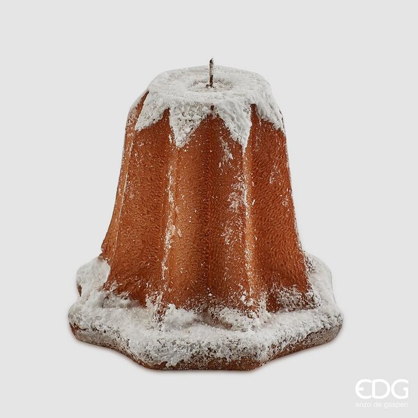 EDG Enzo De Gasperi Christmas Candle Pandoro H 17 Cm D 15 Cm Camel