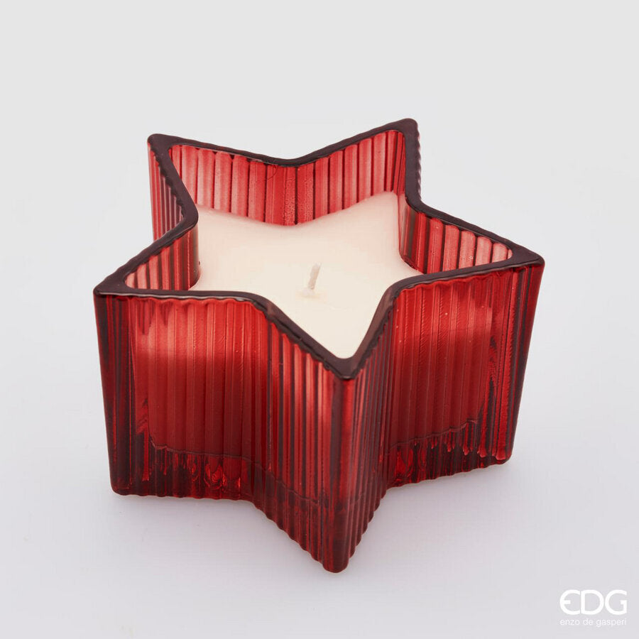 EDG Enzo De Gasperi Star Candle H 8 Cm D 13.5 Cm Princes of the Night Gift Box