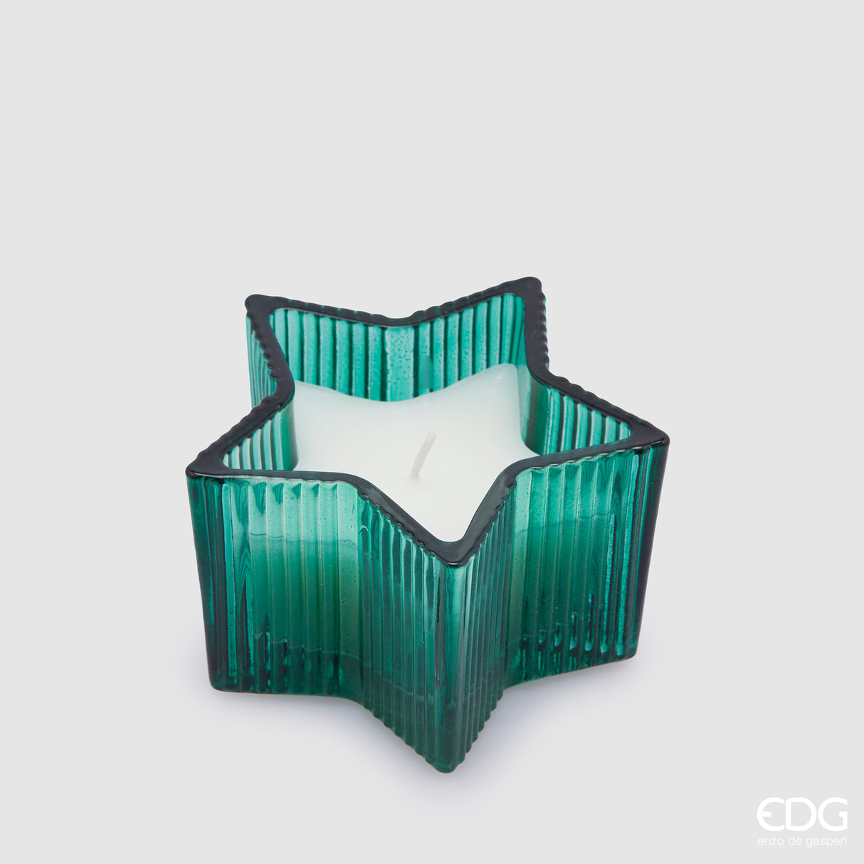 EDG Enzo De Gasperi Star Candle H 6.5 Cm D 10.5 Cm Cedar Gift Box