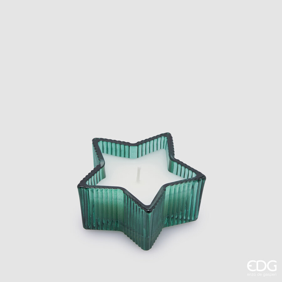 EDG Enzo De Gasperi Star Candle H 4 Cm D 8.5 Cm Cedar Gift Box