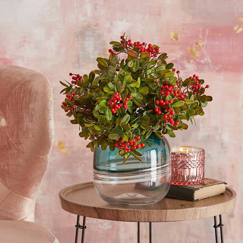 EDG Enzo De Gasperi Crystal Candle New + Gift Box H10,5 D11 Rose