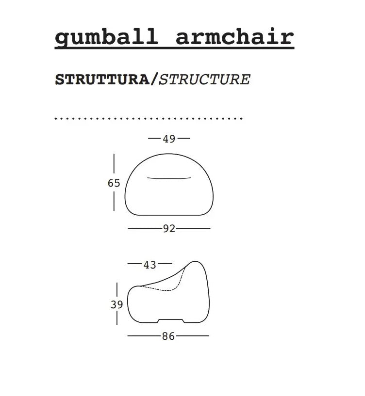 plust plust poltroncina gumball golden rust