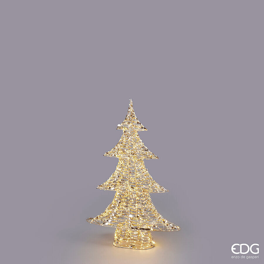 EDG Enzo De Gasperi Christmas Tree Led Stripes 960 MicroLed H 78 Cm W 54 Cm L 13 Cm Gold