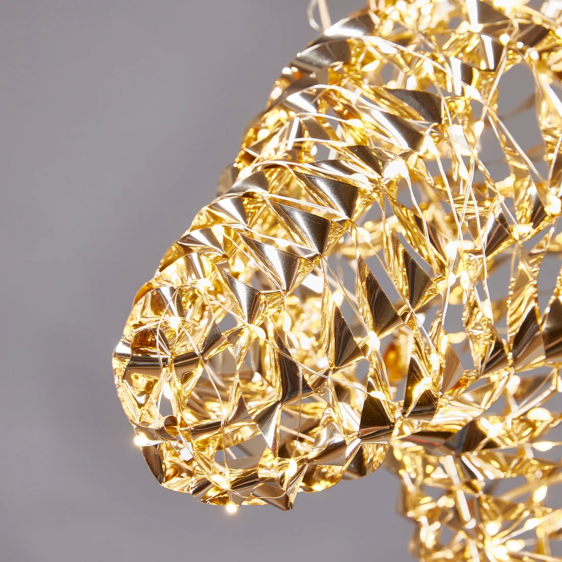 EDG Enzo De Gasperi Christmas Decoration Reindeer Stripes 300 MicroLed H 75 Cm IP 44 Gold