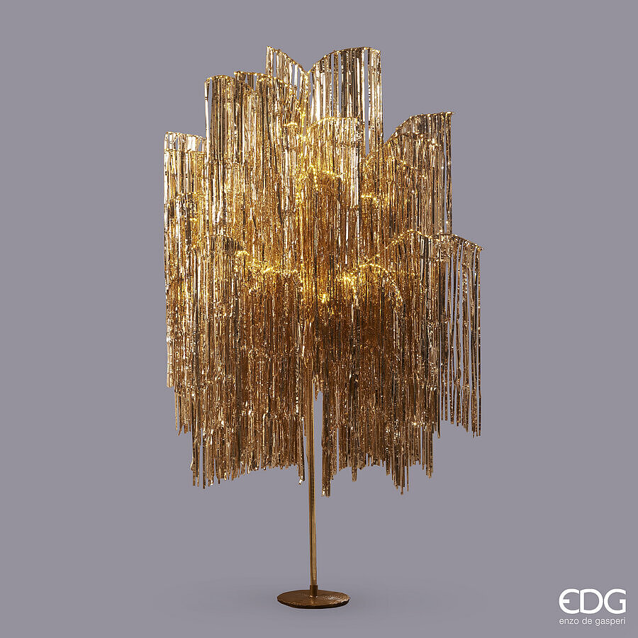 EDG Enzo De Gasperi Christmas Tree Led Fringes 1.500 Microled H 250 Cm D 160 Cm Champagne