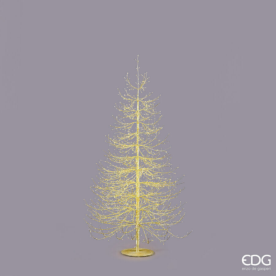 EDG Enzo De Gasperi Christmas Tree Beech Rich Gold 1940 MicroLED H180 Ø115 cm IP44 – Outdoor Illuminated Tree