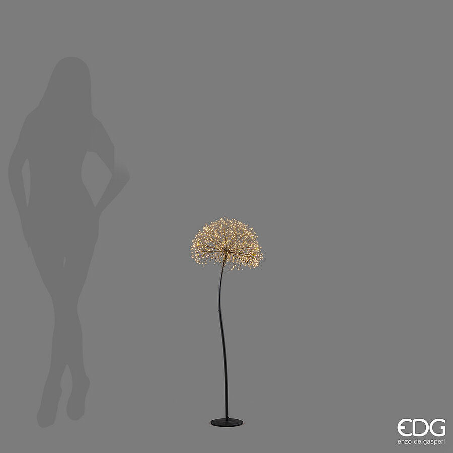 EDG Enzo De Gasperi Dandelion Rich Black 240 MicroLED H90 Ø20 cm IP44 – Luminous Christmas Decoration