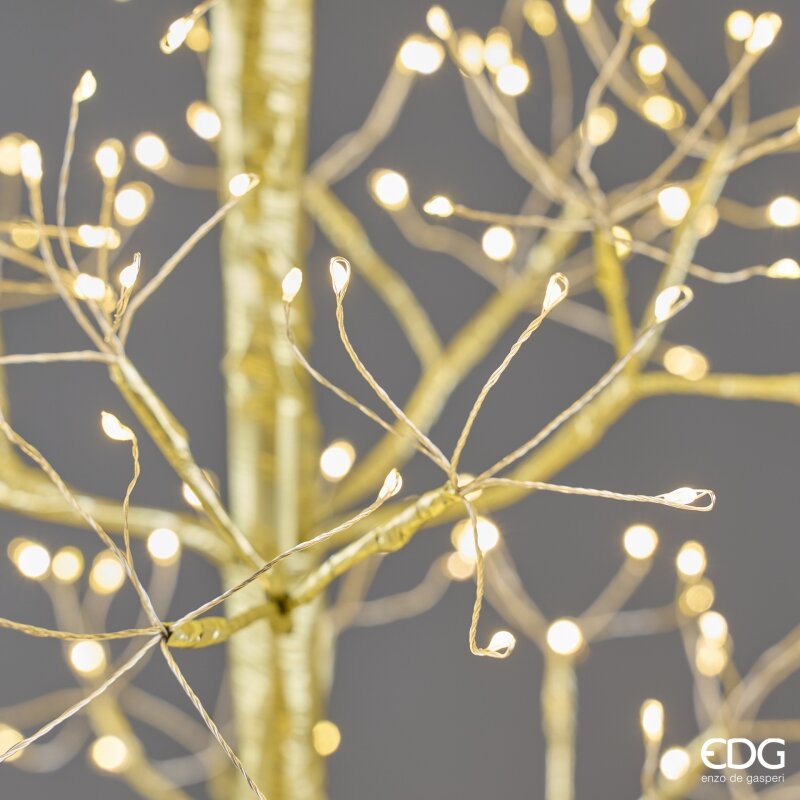 EDG Enzo De Gasperi Beech Christmas Tree Slim 528 LED H120 cm Gold IP44 – Luminous Christmas Tree
