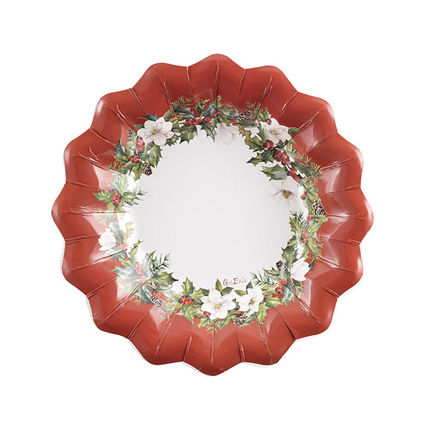 Givi New Shape Plates Soup Plates Merry Christmas D 24 Cm 8 Pcs