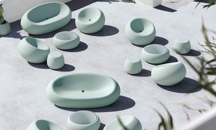 plust plust struttura boom caffe tavolino con vetro marea