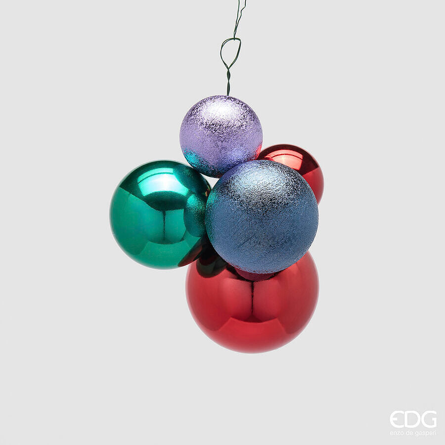 EDG Enzo De Gasperi Christmas Decoration Cluster 5 Pcs Groove Mix - Model 1