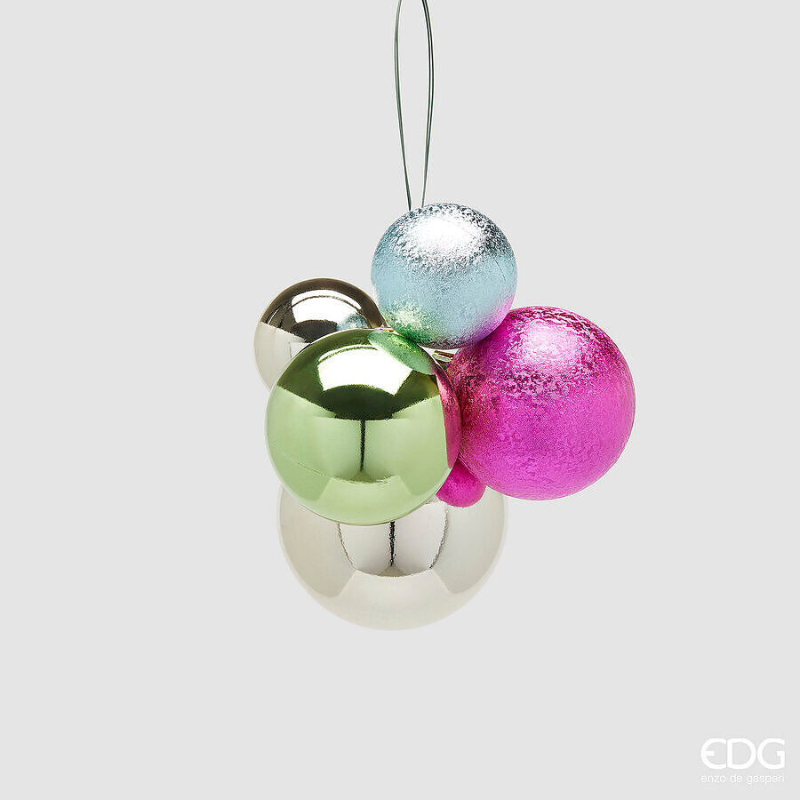 EDG Enzo De Gasperi Christmas Decoration Bunch 5 Pcs Groove Mix - Model 2