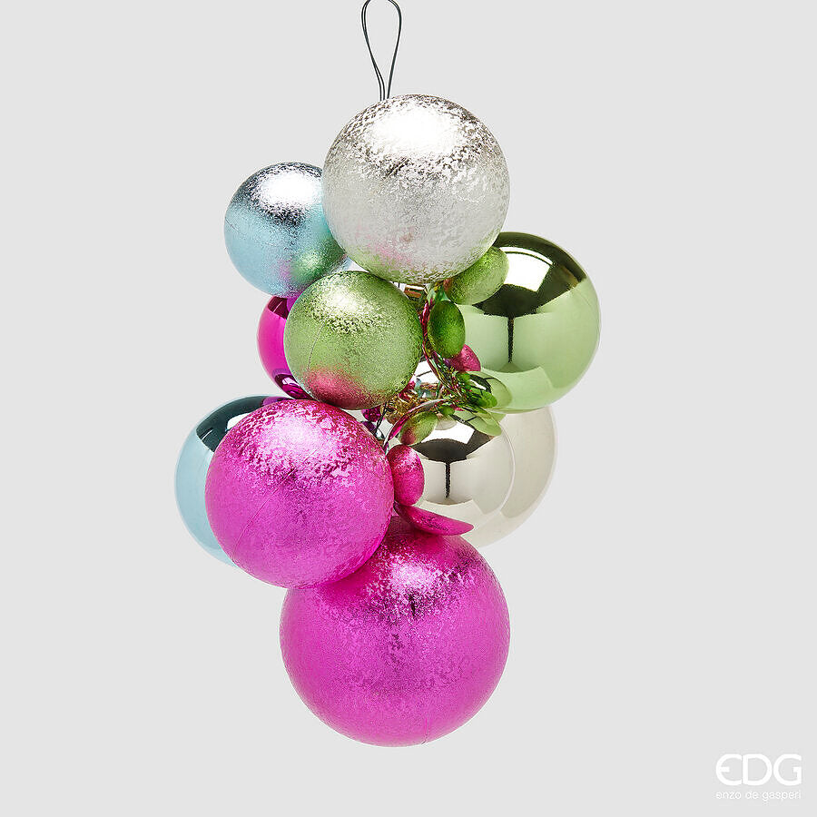 EDG Enzo De Gasperi Christmas Decoration Cluster 10 Pcs Groove Mix - Model 2