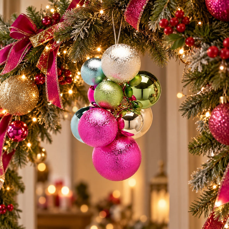 EDG Enzo De Gasperi Christmas Decoration Cluster 10 Pcs Groove Mix - Model 2