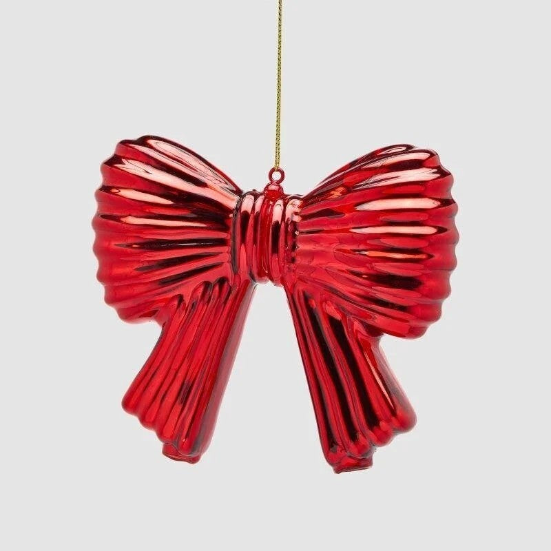 EDG Enzo De Gasperi Red Bow Christmas Ornament H11xL13 cm – Tree Decoration
