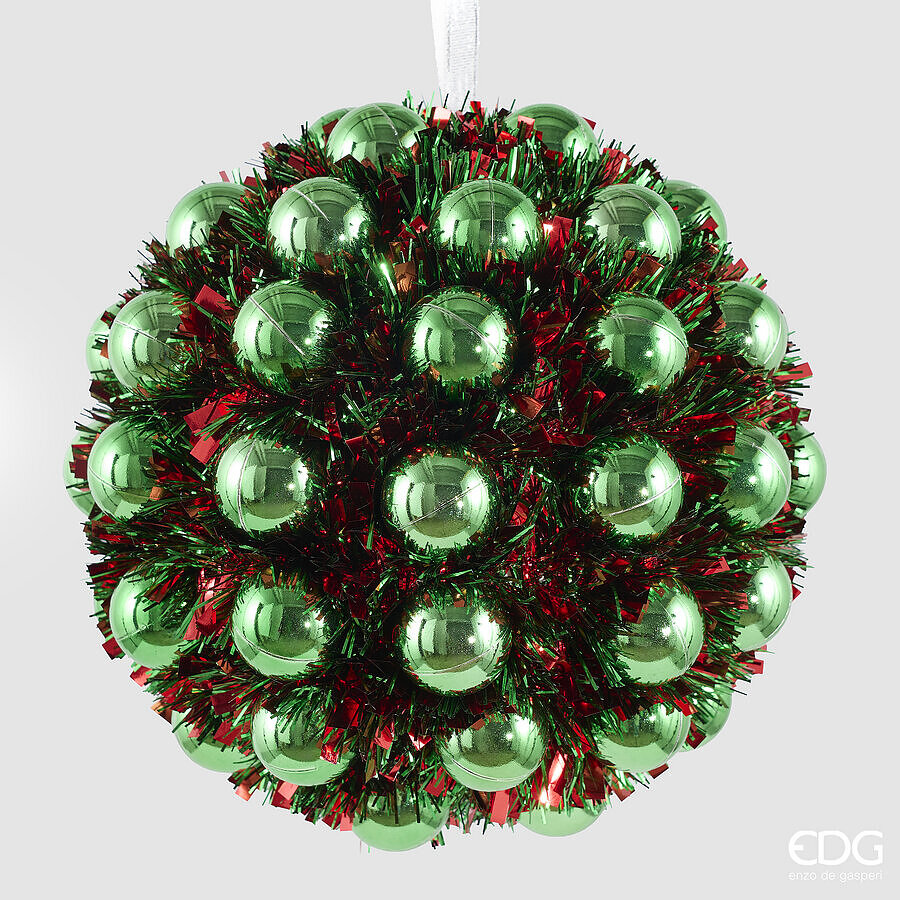 EDG Enzo De Gasperi Ball Ornament with Baubles Ø25 cm – Christmas Decoration