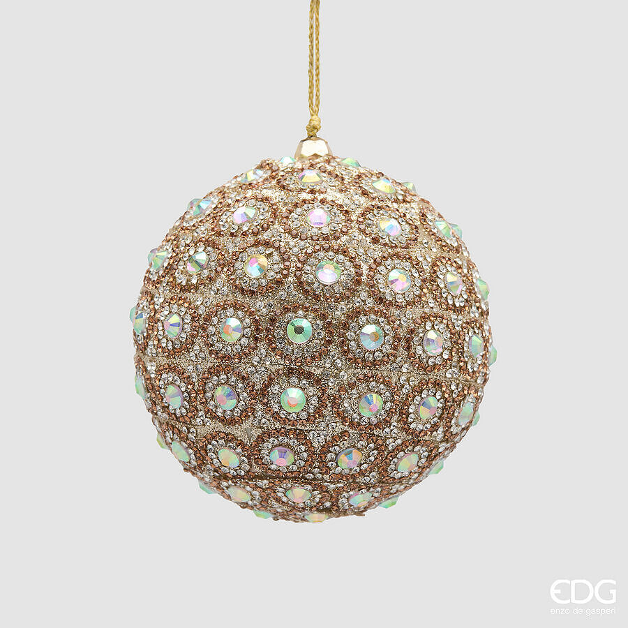 EDG Enzo De Gasperi Christmas Bauble Top Jewel Silver Gold Ø10 cm – Christmas Decoration