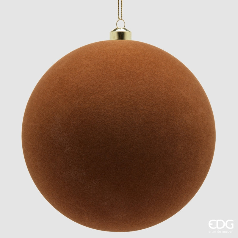 EDG Enzo De Gasperi Velvet Christmas Baubles Brown Mix Ø20 cm – Set of 3 Pcs