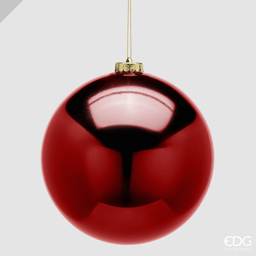 EDG Enzo De Gasperi Shiny Christmas Bauble Burgundy Ø15 cm – Christmas Decoration