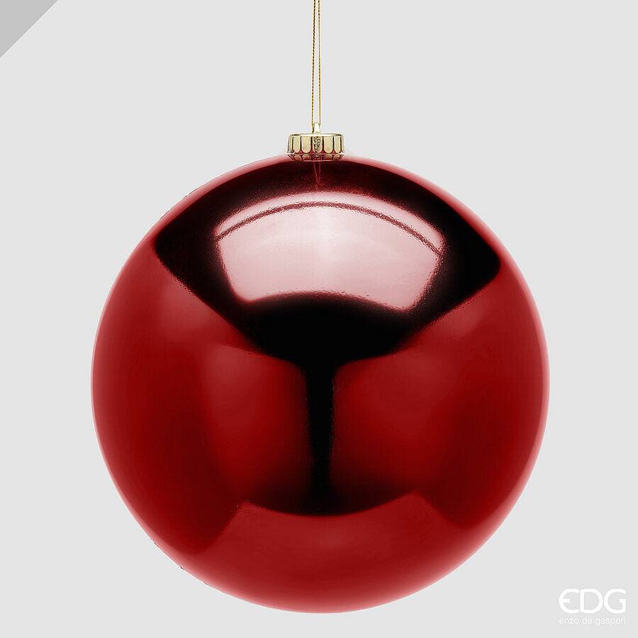 EDG Enzo De Gasperi Shiny Christmas Ball Burgundy Ø20 cm – Christmas Decoration