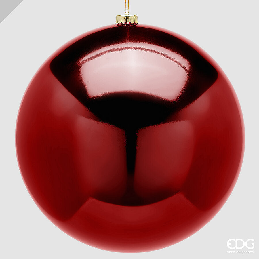 EDG Enzo De Gasperi Shiny Burgundy Christmas Bauble Ø25 cm – Christmas Decoration