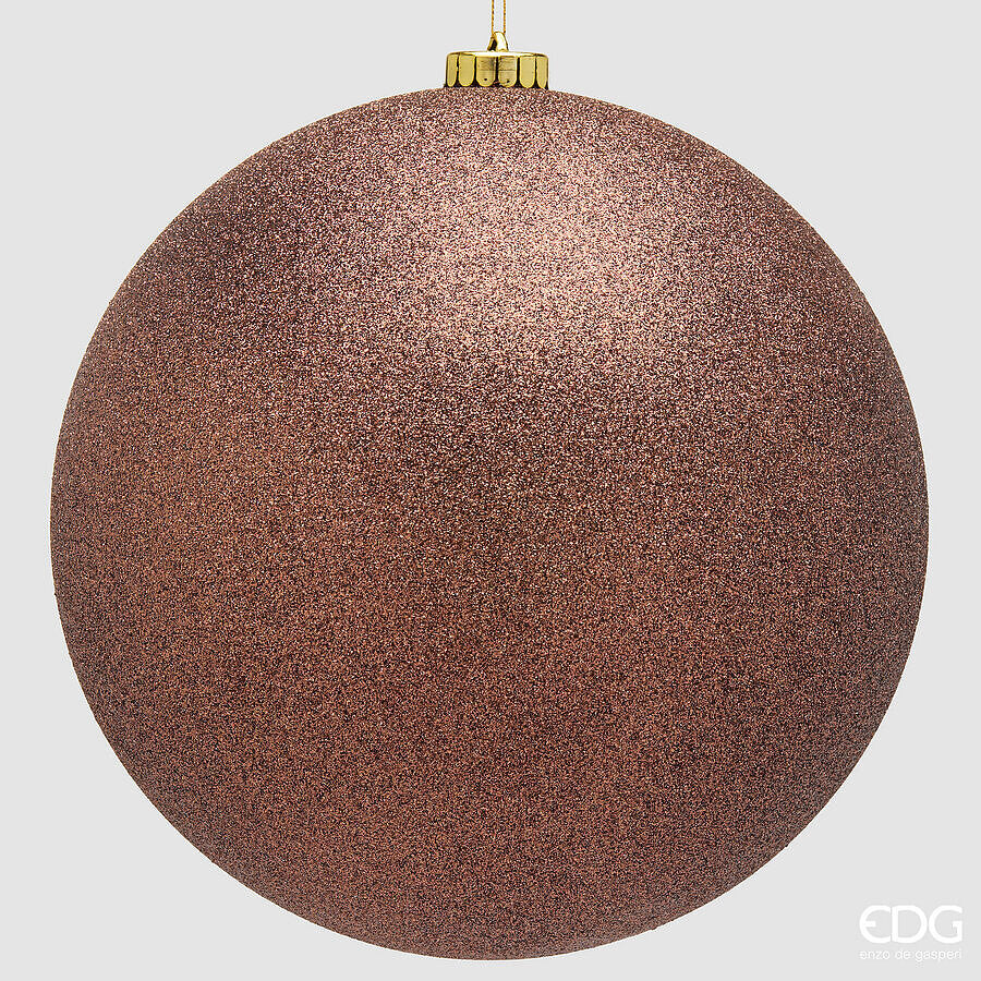 EDG Enzo De Gasperi Christmas Ball Glitter Brown Ø25 cm – Christmas Decoration