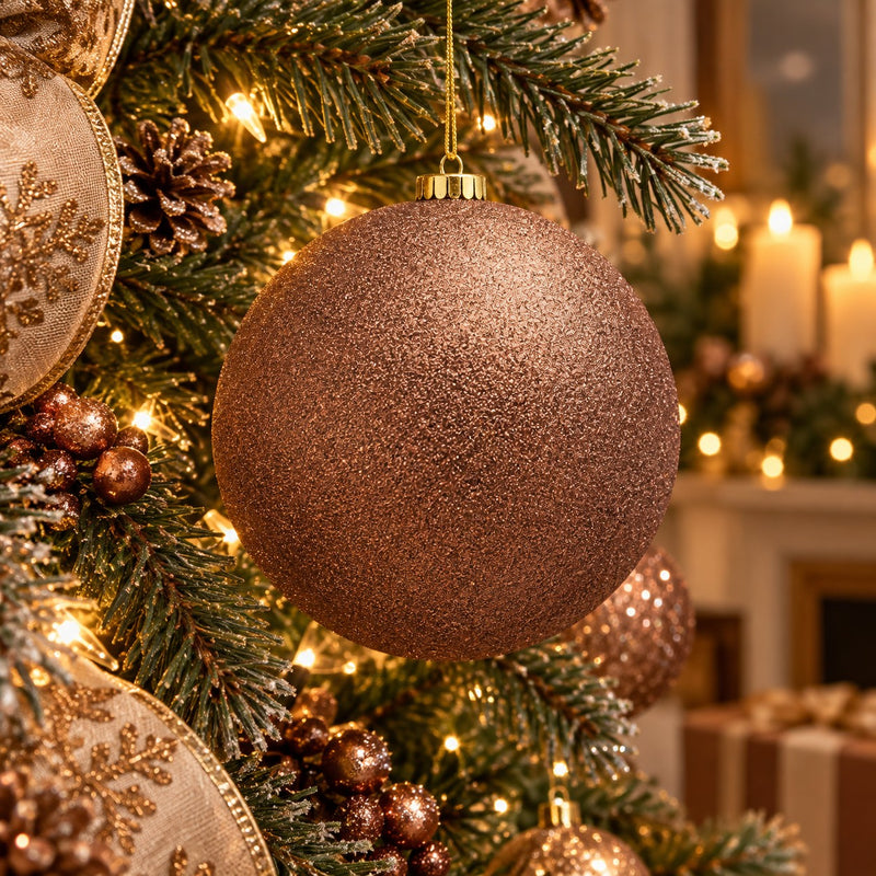 EDG Enzo De Gasperi Christmas Ball Glitter Brown Ø25 cm – Christmas Decoration