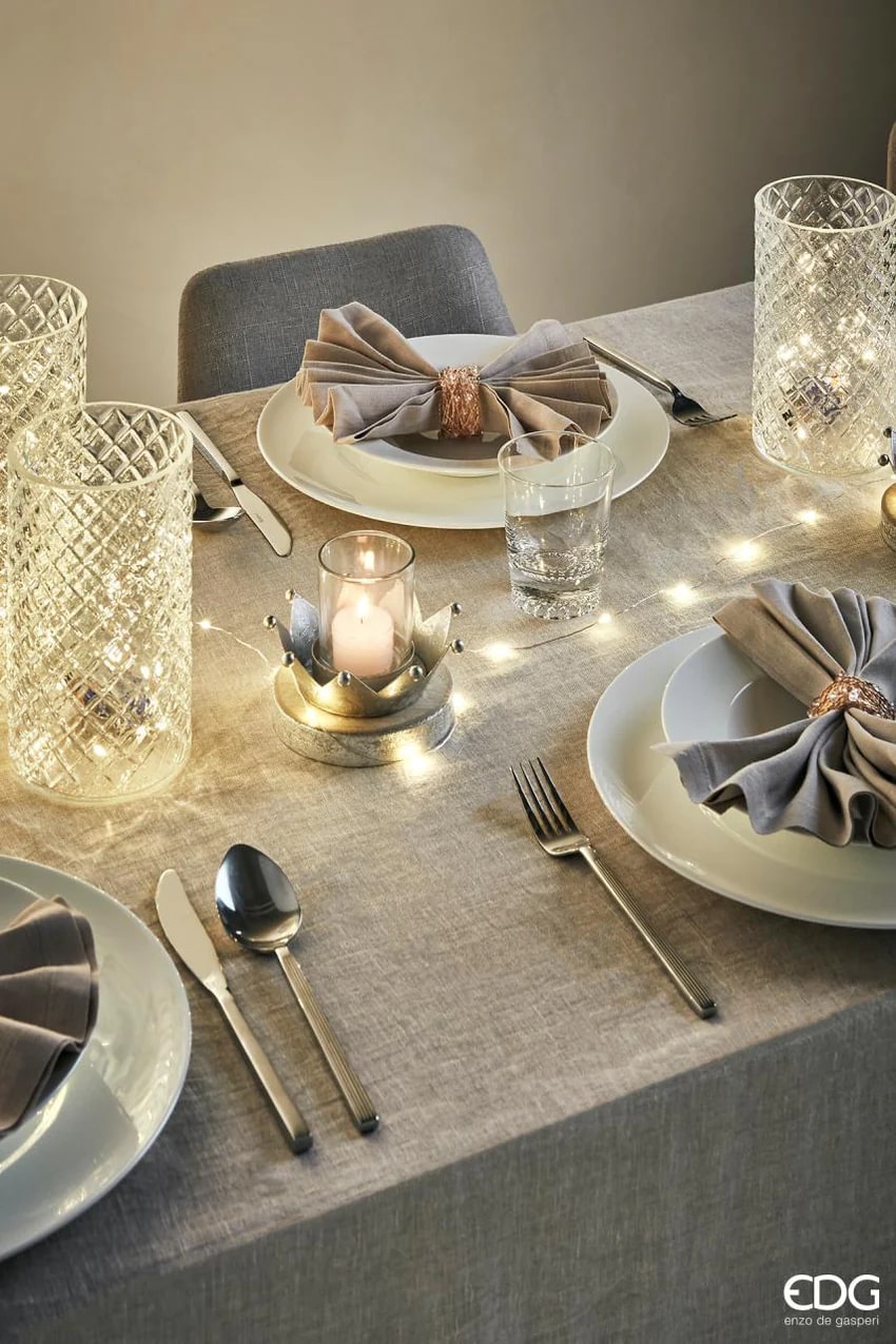 EDG Enzo De Gasperi Christmas Lights MicroLed X 20 140 + 50 Cm Ivory