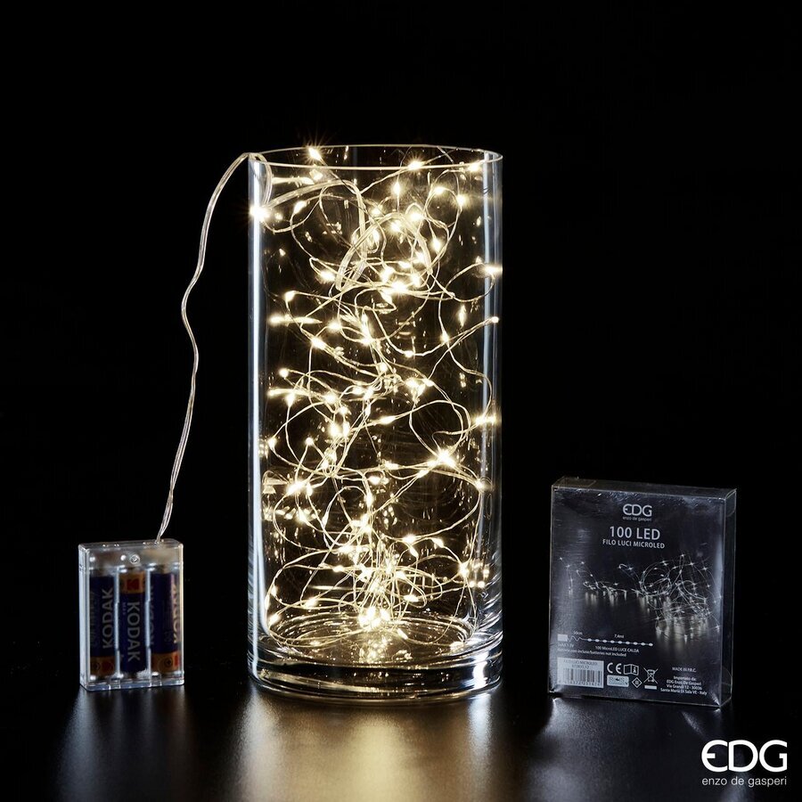 EDG Enzo De Gasperi Christmas Lights MicroLed X 100 7.4 + 5 Mt Ivory