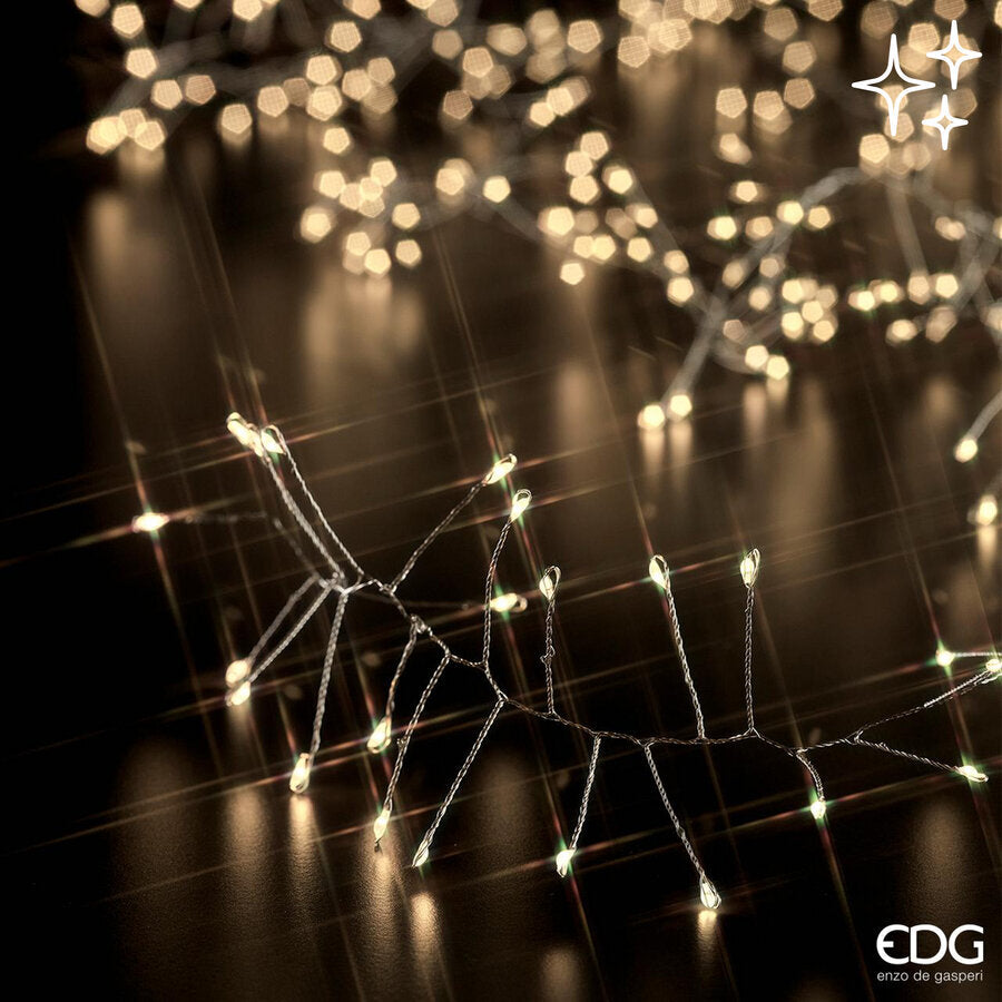 EDG Enzo De Gasperi Christmas Lights MicroLed X 600 3 + 3 Mt Ivory