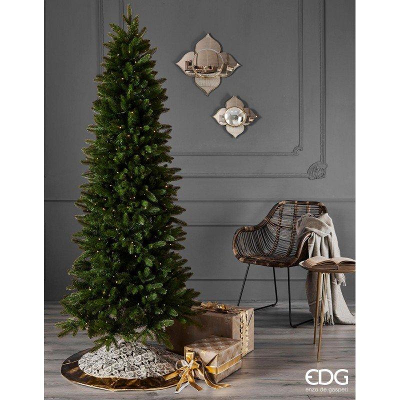 EDG Enzo De Gasperi Slim Green Pine Christmas Tree H 210 Cm D 81 Cm 480 MiniLed