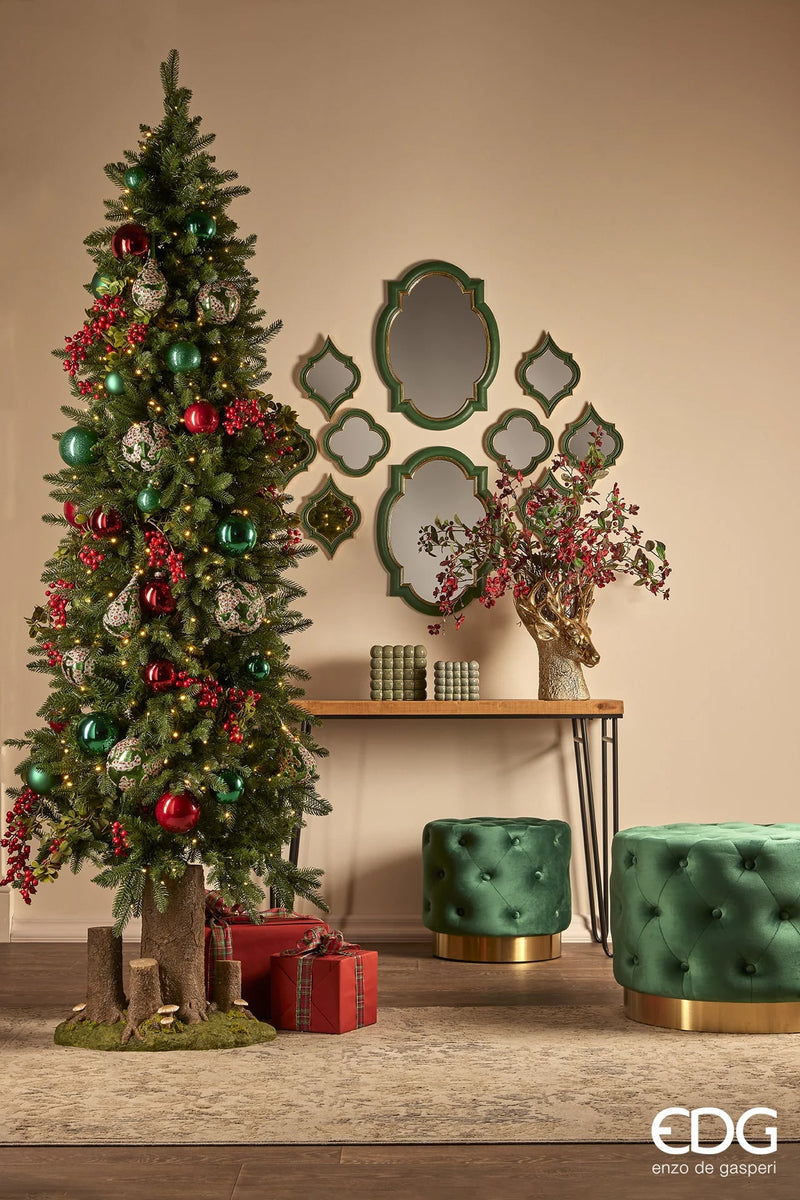 EDG Enzo De Gasperi Slim Green Pine Christmas Tree H 210 Cm D 81 Cm 480 MiniLed