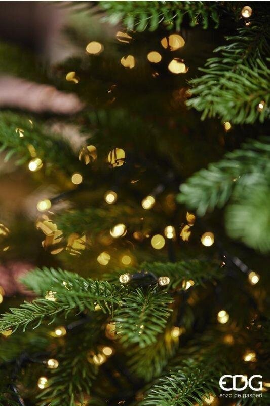 EDG Enzo De Gasperi Luxury Christmas Tree, Pine, H 180 cm, D 136 cm, with 3,000 Green LEDs