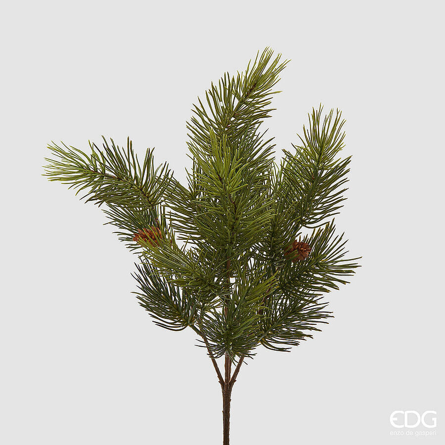 EDG Enzo De Gasperi Cespuglio di Pino Artificiale con Pigne Green H45 cm – Decorazione di Natale