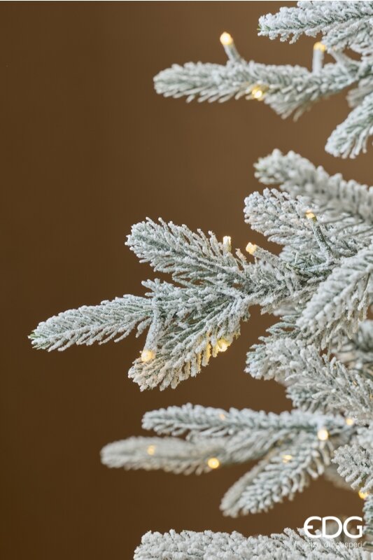 EDG Enzo De Gasperi Pino Cortina Innevato 3400 MiniLED H240 Ø150 cm Bianco Verde IP20 – Albero di Natale Luminoso