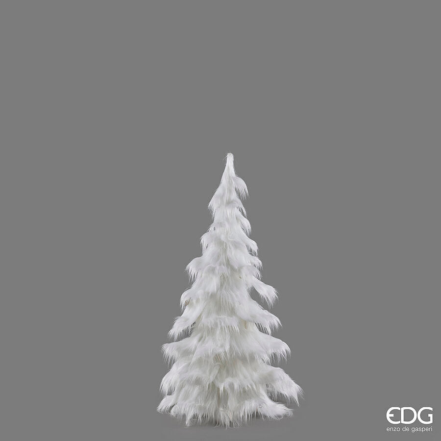 EDG Enzo De Gasperi Pino Furry White H150 Ø90 cm – White Christmas Tree