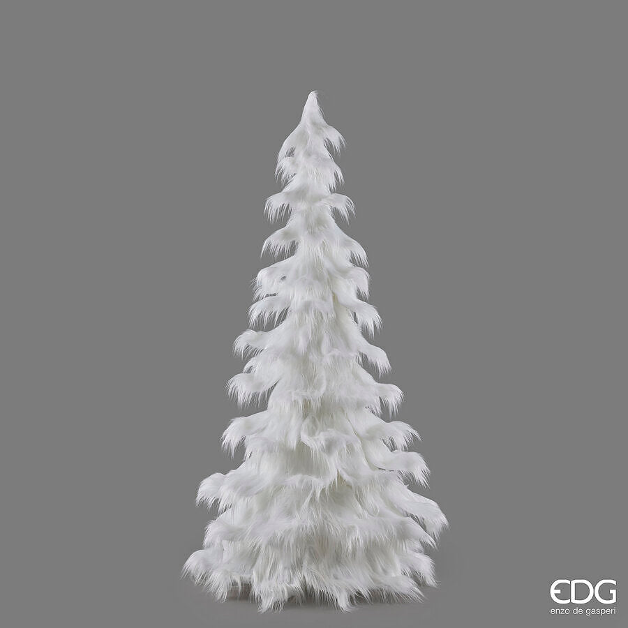 EDG Enzo De Gasperi Pino Furry White H210 Ø100 cm – Christmas Tree