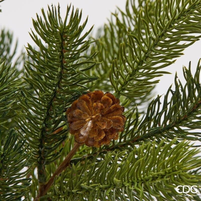 EDG Enzo De Gasperi Artificial Pine Bush with Cones Green H47 cm – Christmas Decoration