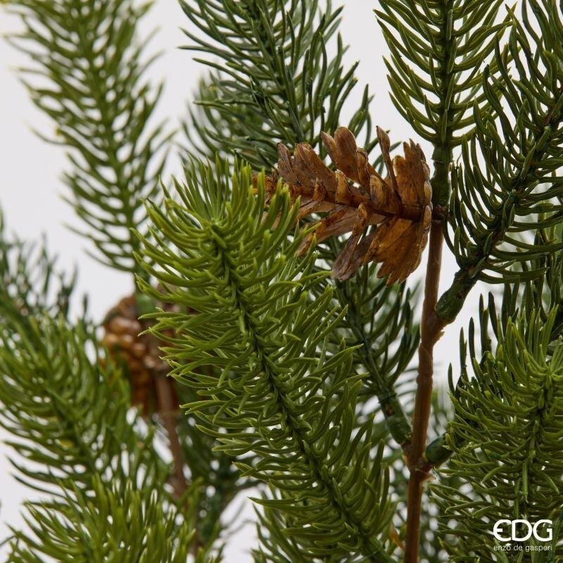 EDG Enzo De Gasperi Artificial Pine Bush with Cones Green H47 cm – Christmas Decoration