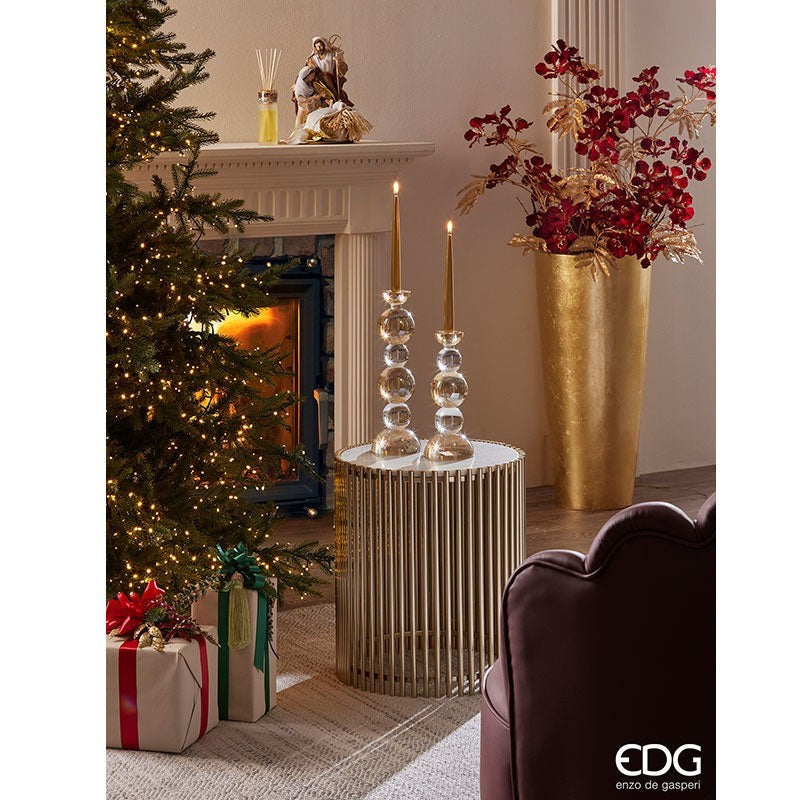 EDG Enzo De Gasperi Round Domed Fiberglass Vase H 80 Cm D 37 Cm Waterproof Gold