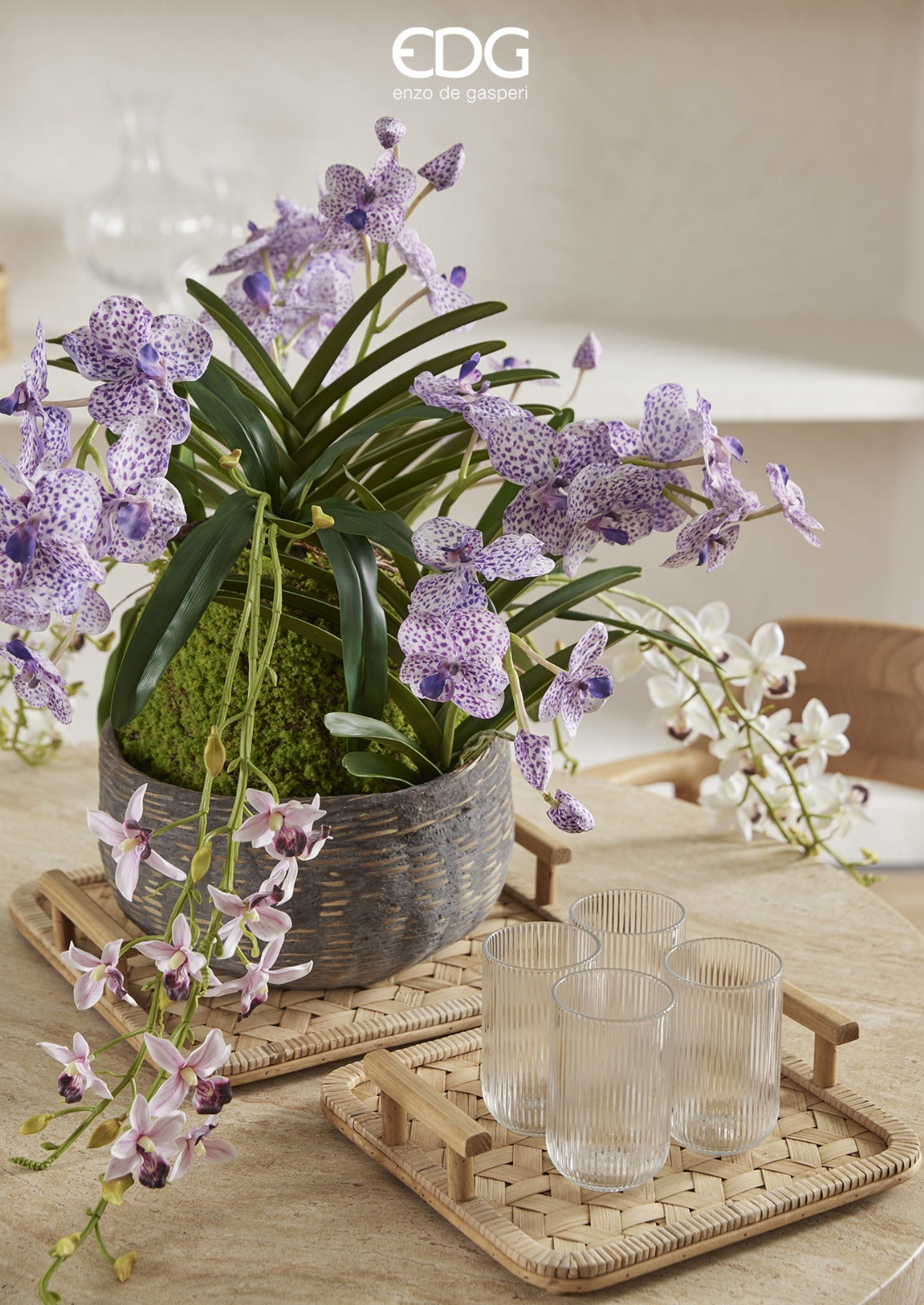 EDG Enzo De Gasperi Tivoli Round Table H 76 Cm D 122 Cm Resinstone Sand Outdoor Use