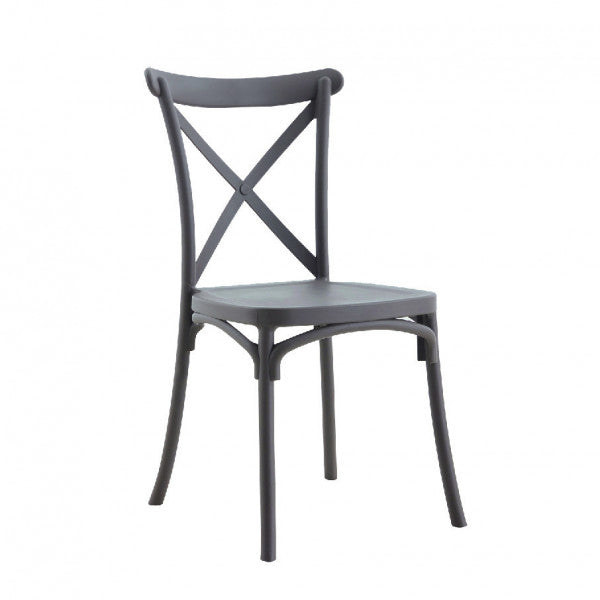 L'Arcolaio Cross Campagnola Chair Dove Grey - Durable Polypropylene
