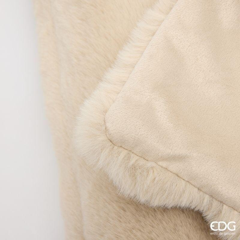 EDG Enzo De Gasperi Coperta Furry Ivory 152x127 cm – Idea Regalo Natale