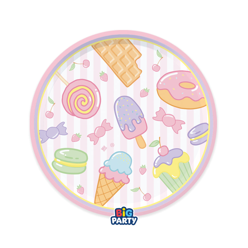 big party big party piatti carta sweety d 18 cm cf 6 pz multicolor ean 8020834765700