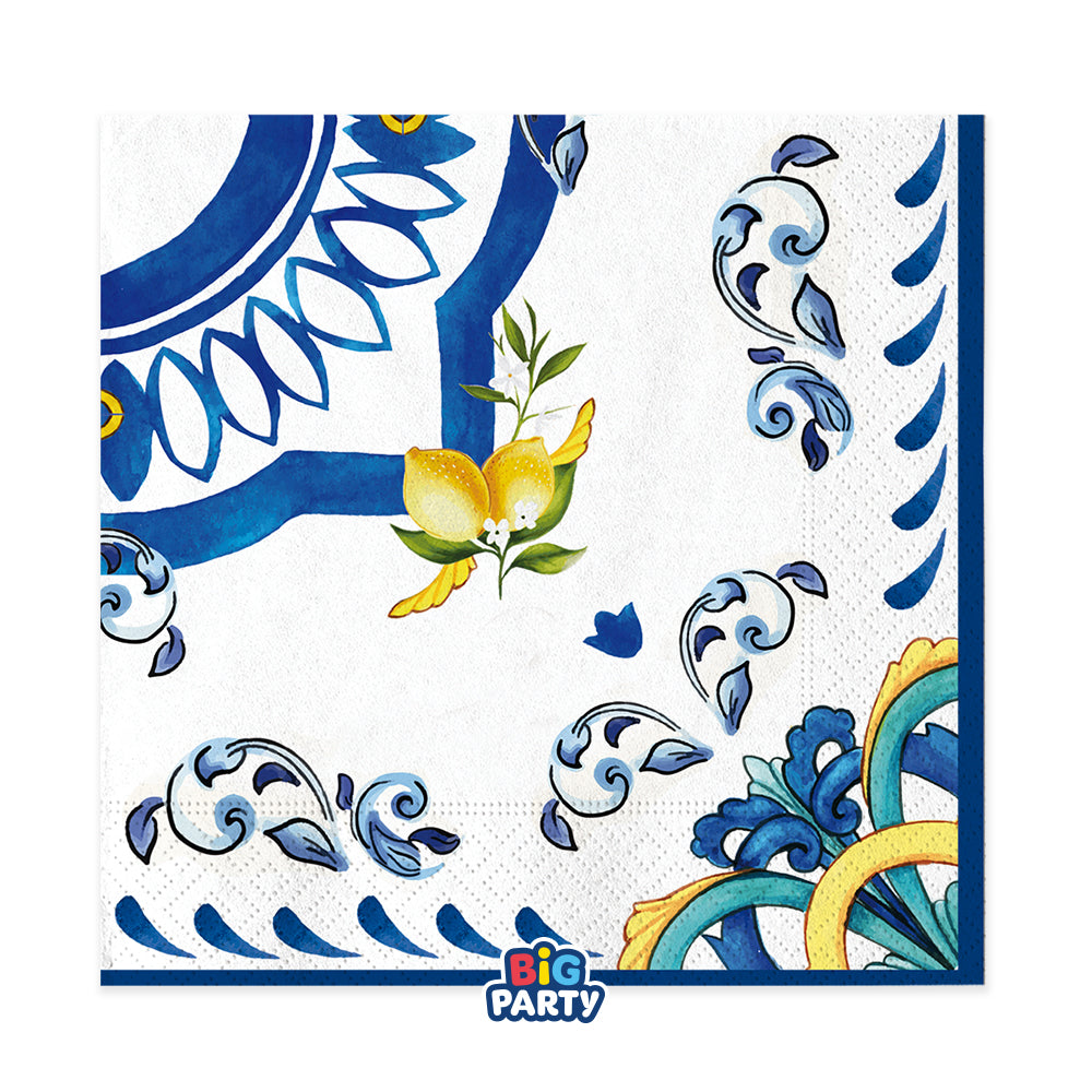 big party big party tovaglioli carta amalfi 33 x 33 cm cf 16 pz ean 8020834766288