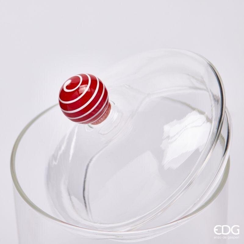 EDG Enzo De Gasperi Merry Christmas Cylindrical Container Red H16.5 Ø10 cm – Christmas Decoration