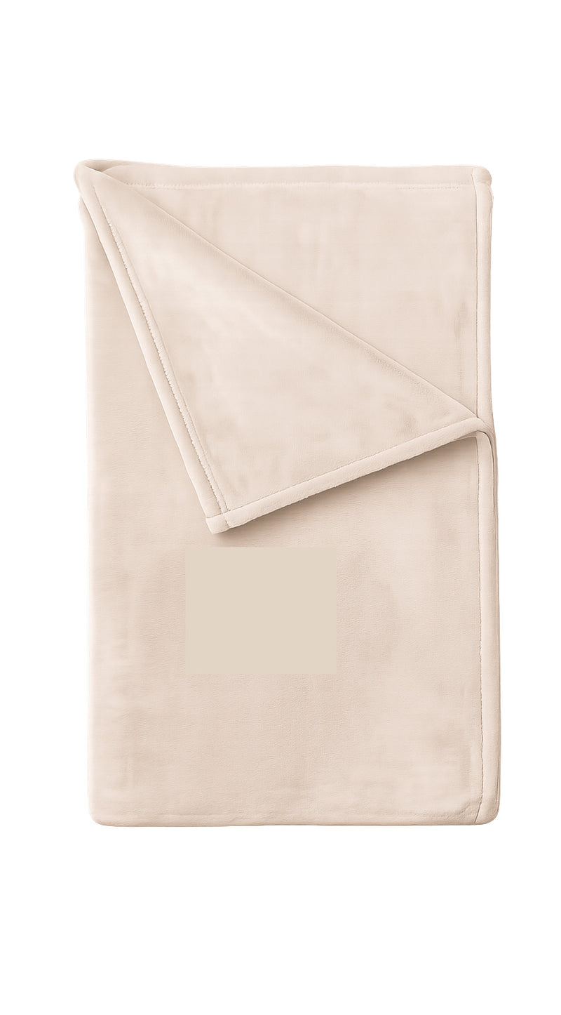 Androni Giocattoli Medium Plain Fleece Throw – Soft, Warm Blanket for Sofa and Bed, Assorted 1 pc