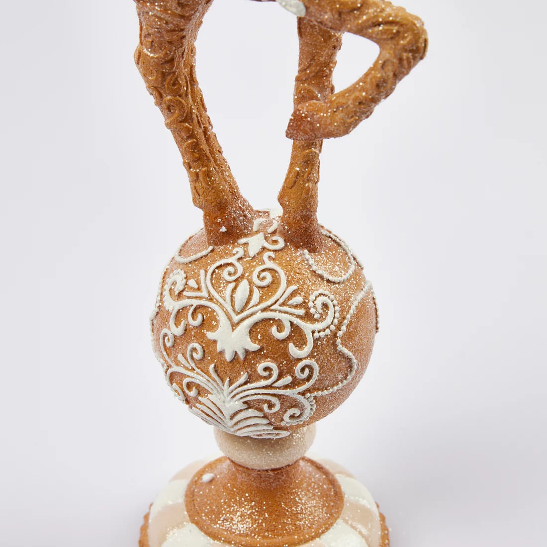 EDG Enzo De Gasperi Christmas Decoration Reindeer Marzipan H 38 Cm Hazelnut