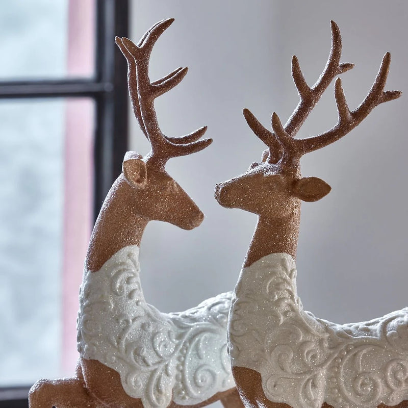 EDG Enzo De Gasperi Christmas Decoration Reindeer Marzipan H 44 Cm L 27 cm L 11 Cm Hazelnut 1 Pc