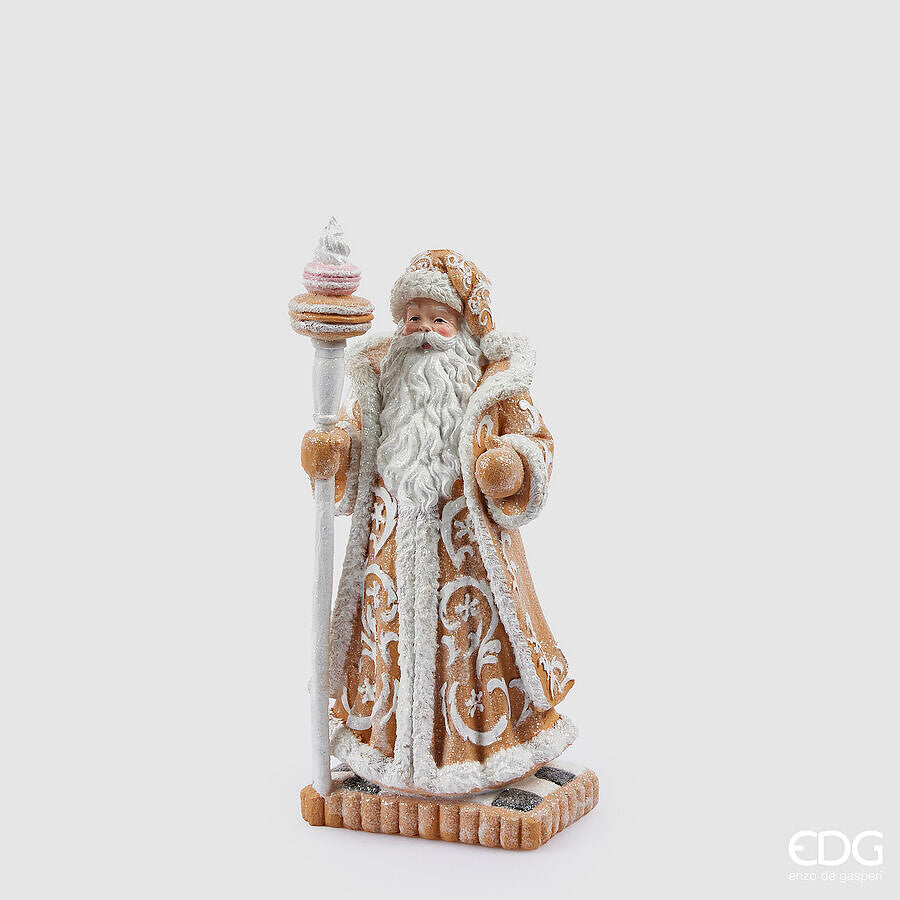 EDG Enzo De Gasperi Santa Claus Decoration H 33 Cm W 14 Cm W 14 Cm Hazelnut